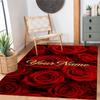Rose Customize Your Name Carpet Design for Game Room Kitchen Study room Foyer Antislip Carpet Decorate Offices Perfect Gift for Women/Men