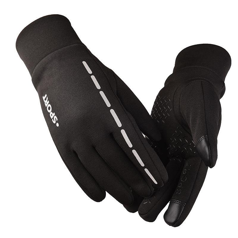 Autumn and winter sports fleece non-slip touch screen ski gloves