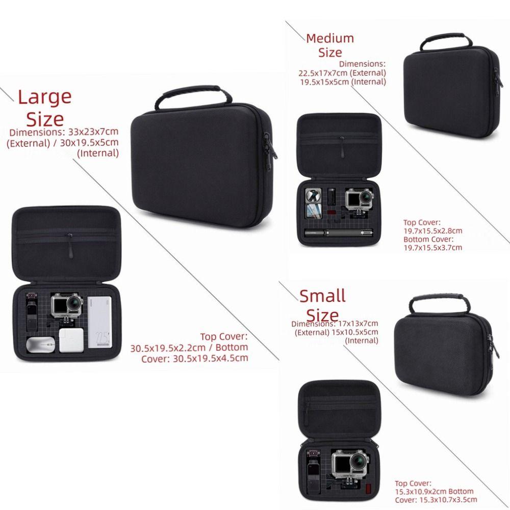 Shockproof Sports Camera Carrying Case Free Compartment DIY Travel Storage Bag DIY Storage