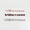 New color blocking Letter V8 BITURBO Emblem for Mercedes Benz AMG Car Styling Fender Logo Sticker Chrome Black Red Accessories qq1
