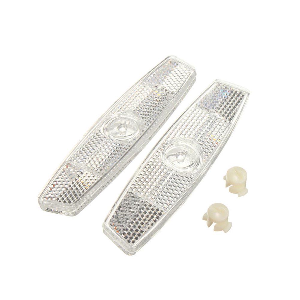 

1 пара Велосипедное колесо Безопасность Спица Отражатель Отражающий Крепление Зажим Предупреждение белый