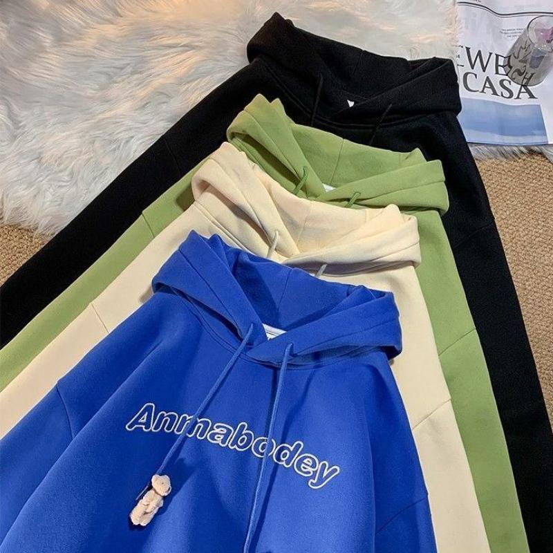 Frühlings- und Herbst-Damen-Sweatshirt Designgefühl Kleiner Pullover Großer Lockerer Slouchy Kapuzenmantel