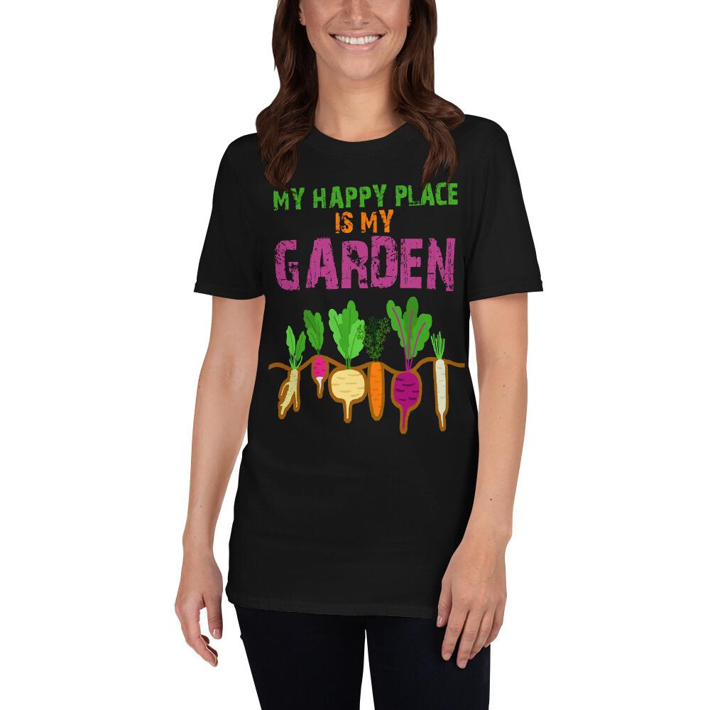 My Happy Place Is My Garden Gardener Gift Spring Vegetables TShirt Unisex T-Shirt L