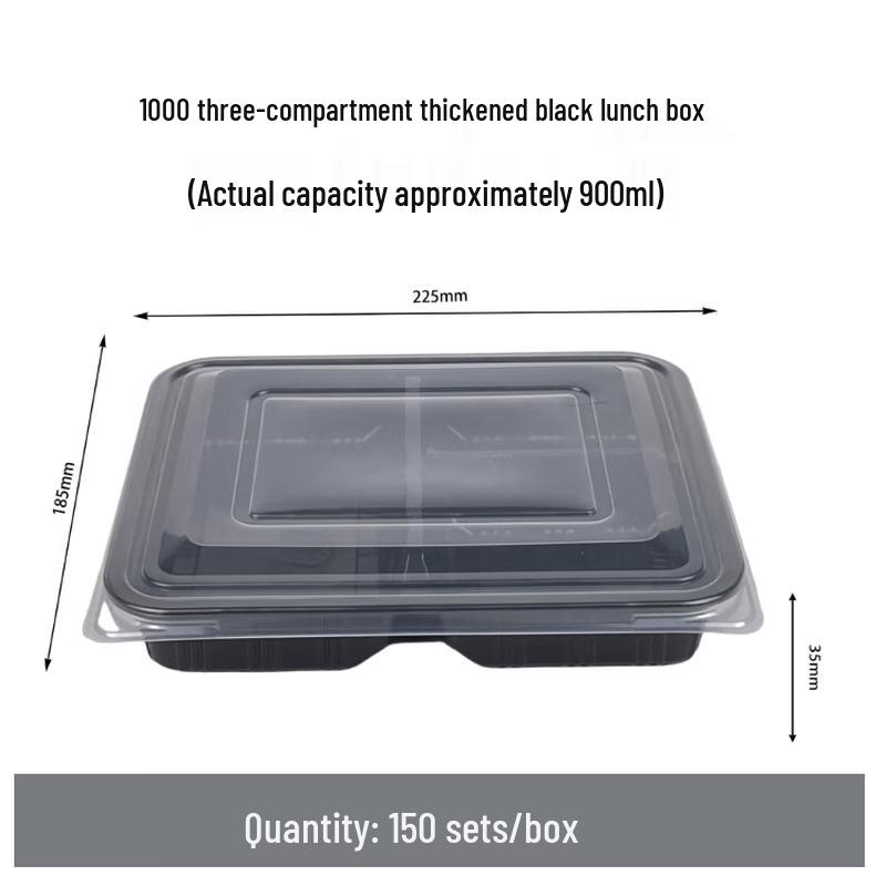 BOUSSAC Disposable Meal Prep Containers with Lids, 150 Count