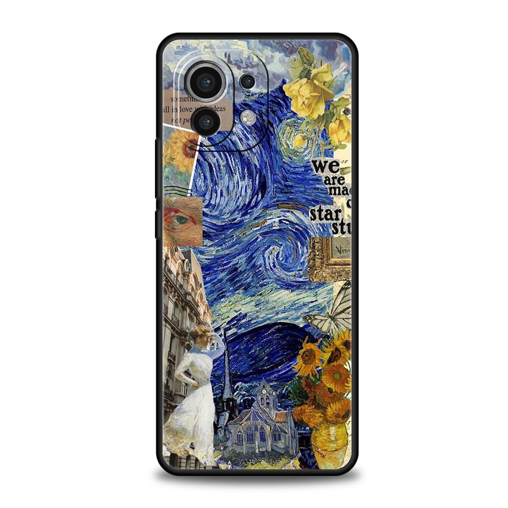 Starry Sky Van Gogh Art Phone Case For Xiaomi 14 13 12 11 Lite 13T 12T 11T Pro 9T Mi Poco X6 X5 M3 X3 Pro F5 F4 F3 5G Cover