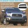 Headlight Filler Trim Panels for Toyota Tundra 2007-2013 / Sequoia 2008-2017 Upper Front Bumper Grille Cover Accessories LH&RH Pair Set Replace#: