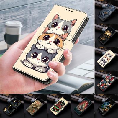 P30 P20 Lite P30Pro Etui for Honor 400 Lite 200 Pro Magic 7 5 6 Lite X6C X6A X6B Capa Cute Cat Cover Phone Wallet Phone Case