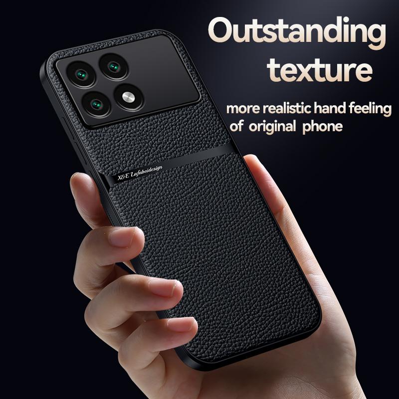 Funda For Xiaomi Poco F6 Pro 5G Magnetic Car Leather Holder Shockproof Case for Pocof6pro Poko Little F6pro F 6 Pro 6F Cover