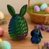 3D Printed Easter Egg with Mini Bunny Inside Spiral Bunny Egg Fidget Toy for Home Office Decor Easter Basket Stuffers for Kids Adults