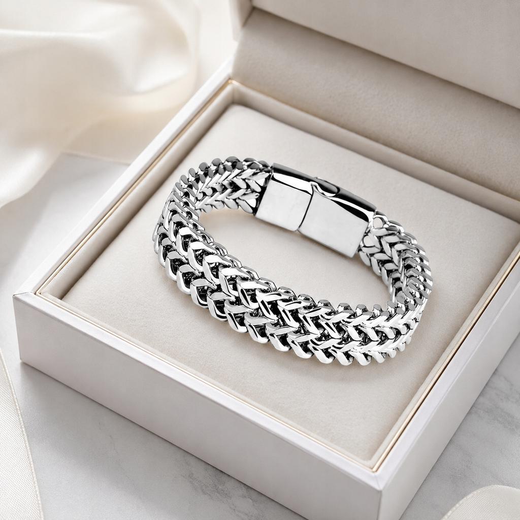 THICK Silver Men' Bracelet Gift For Men