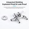 G1/2 Dual Control Water Tap Stainless Steel One in Two Out Faucet Dual Outlet Faucet  Kitchen Sink