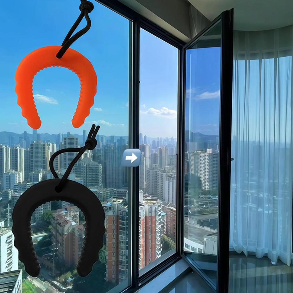 Anti-Collision C-Shaped Door Stopper Safety Silent Anti-Pinch Hand Guard Finger Protector with Rope Door Block Bedroom