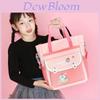 Adorable And Versatile Three-in-one Shoulder Backpack For Kids With Cute Animal Patterns In Pink Purple And Mint Green Shades