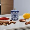 Ceramic Storage Jar Multifunctional Tea Salt Candy Canister Storage Container with Airtight Lid for Cooking
