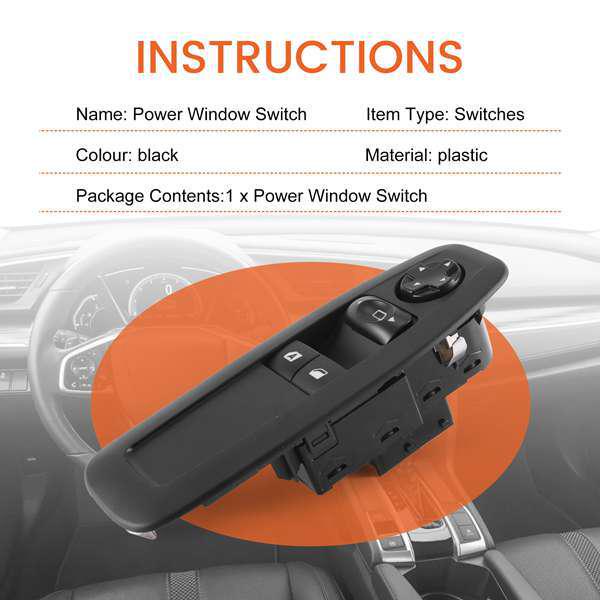 96751127ZD 96751120ZD: Compatible with Peugeot Window Control Switch None