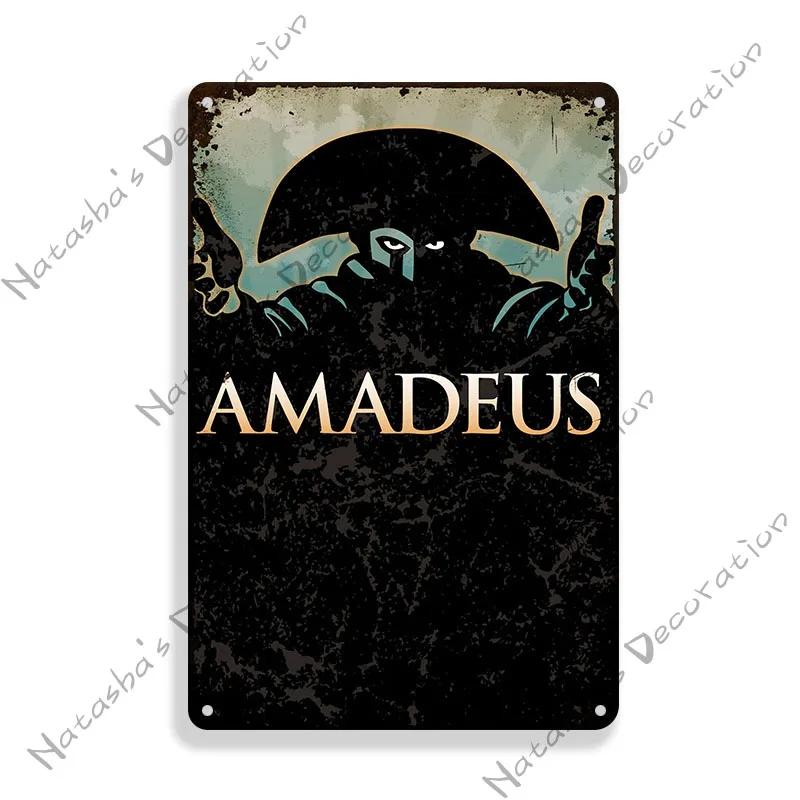 Movie Amadeus Vintage Poster Decorative Metal Sign Decorative Plate Bar Club Cafe Metal Plaque Cafe Wall Decor Industrial Decor