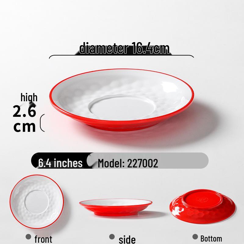 A5 Melamine Porcelain-Style Dessert Bowls: Creative Double-Ear Set for Sweets, Soup, Shaved Ice, and Snacks