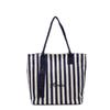Hot-selling striped canvas bag women's new large-capacity class tote bag shoulder tote bag
