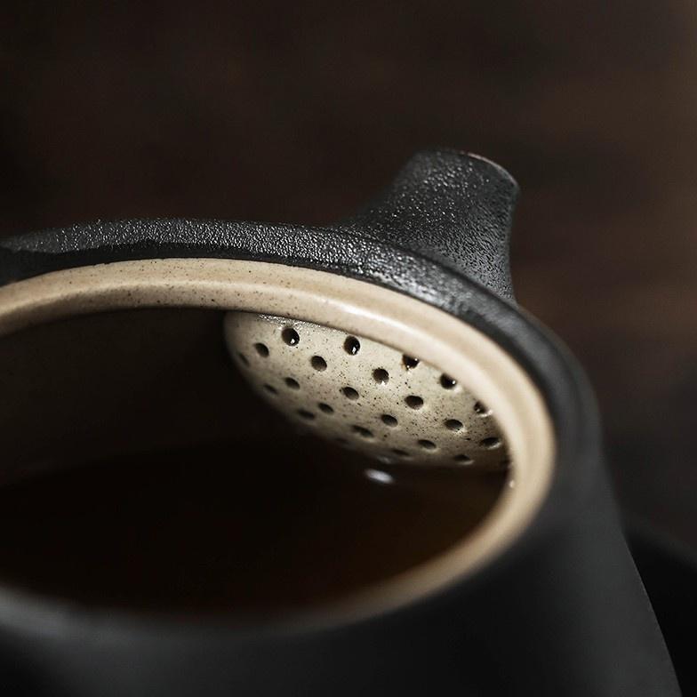 185ml Retro Ceramic Teapot Coarse Pottery Filter Kung Fu Tea Set
