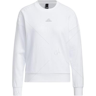 Mh 3S Sweatshirt Lässig Einfarbig Rundhals Pullover Damen Oberteile Weiß HM7077