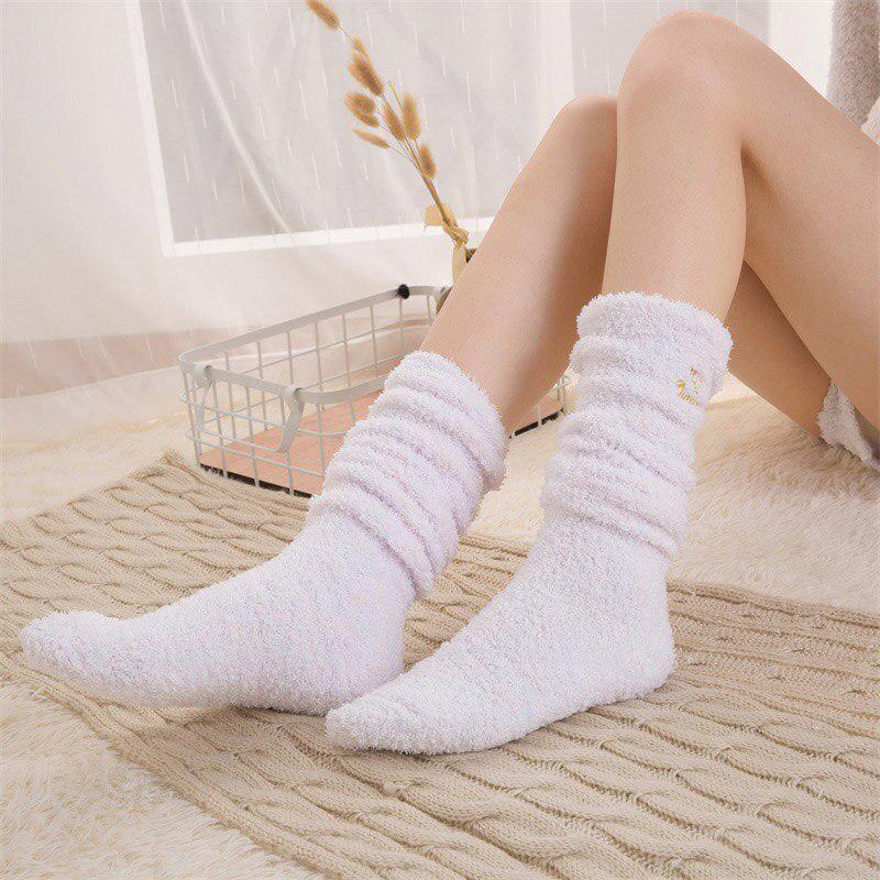 fleece thigh high socks