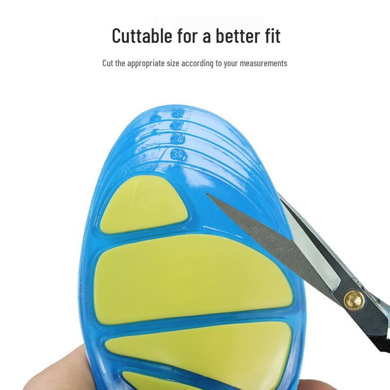 Elastic Shock-Absorbing Sports Insoles - Non-Slip Arch Support for Men and Women