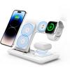 High Quality 15W Foldable Strong Magnetic 3-in-1 Fast Charging Wireless Charger with Holder Stable for iPhone 15 Pro Max 16