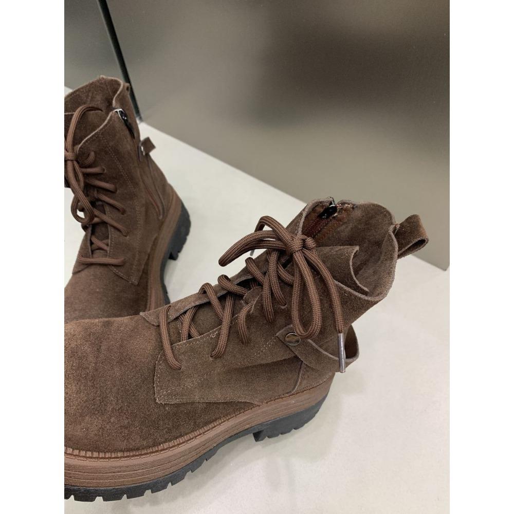 Nové dámské platformové martensky britský retro styl šněrovací kotníkové boty pohodlné ležérní pracovní boty robustní podrážka