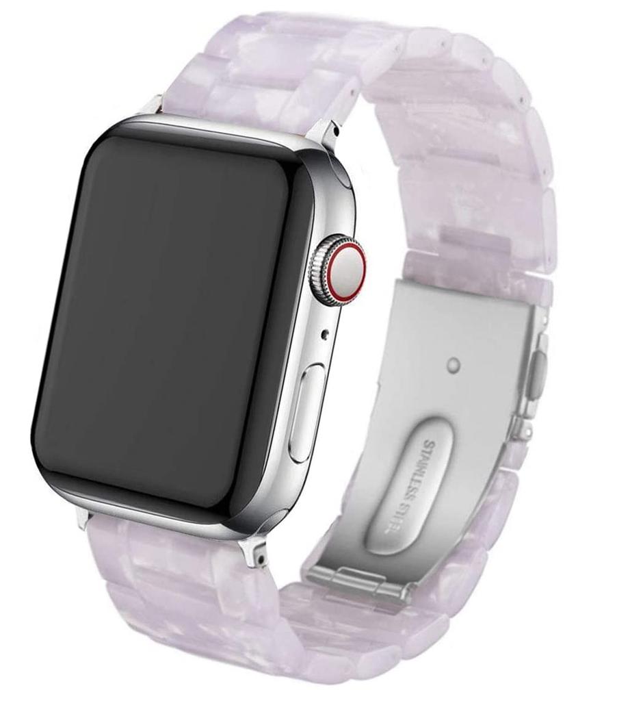 Resin Strap for Apple Watch Band 44mm 40mm 42mm 40mm Accessoreis Luxury Watchband Belt Bracelet iWatch Series 3 4 5 Se 6 Band