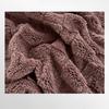 Solid Color Grid Flannel Blanket Office Nap Blankets Coral Fleece Air Conditioner Thin Blankets Winter Knitted Bed Sheets or Sofa Cover Four-season