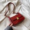 Textured Red Small Bag Women's 2026 Spring and Summer New Versatile Oblique Span Bag Single Shoulder Underarm Small Square Bag