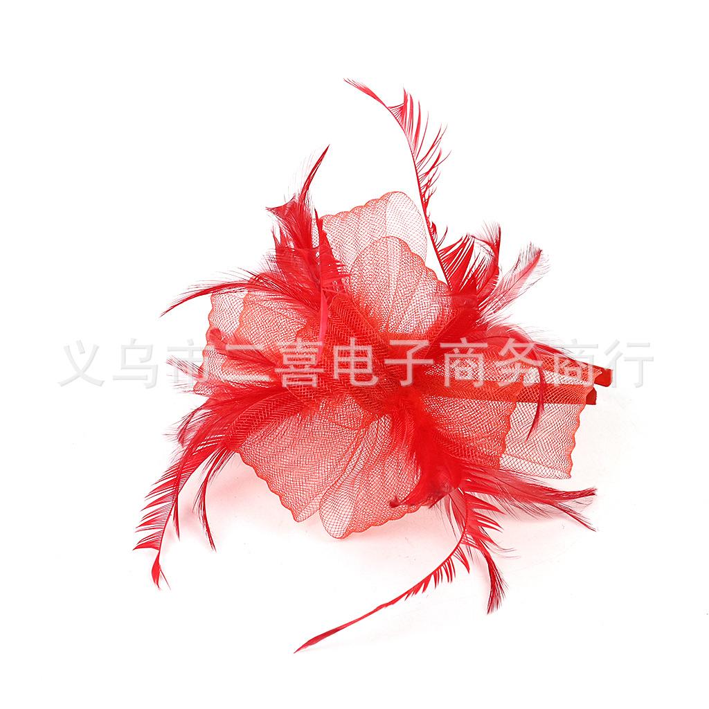 New British retro gift hat mesh bridal headgear hairpin headband women's dinner dress matching accessories