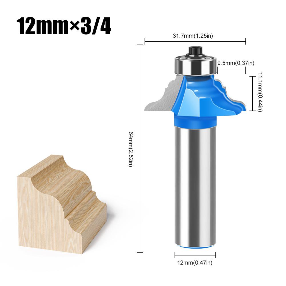 

Bearing Line Knife Flower Line Knife with R Line Knife Slotting Knife Woodworking Line Milling Cutter Fancy, Engraving Machine Tool Bearing line cutter 12 * 31.7 (1/2-3010 -4035A)