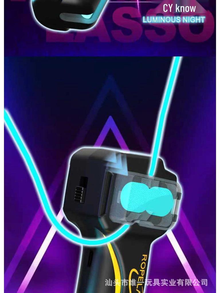 Luminous Rotating Rope Launcher: Decompression Propeller Toy