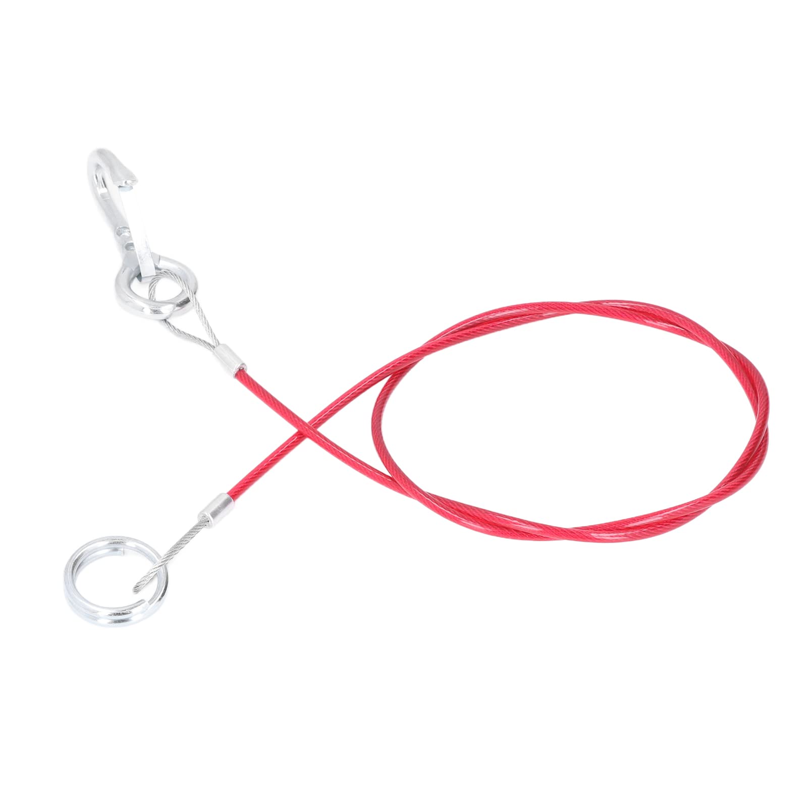 

Durable 1M Trailer Cable, Heavy Duty Rake Line RV for Cars, Stainless Steel Towing Safety Wire Red