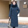 Middle-aged mother over the knee long down cotton-padded jacket women's winter new cotton-padded jacket foreign style year-old cotton-padded jacket