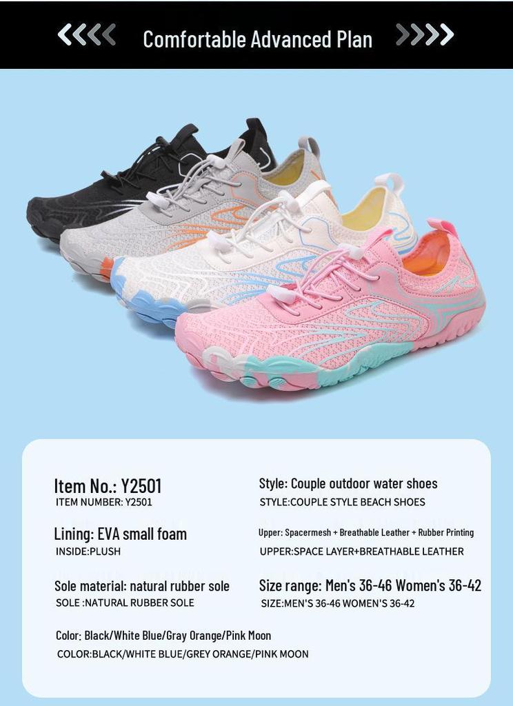 Fünf-Finger-Rutschfeste Schnelltrocknende Multifunktionale Wat- und Fitnessschuhe