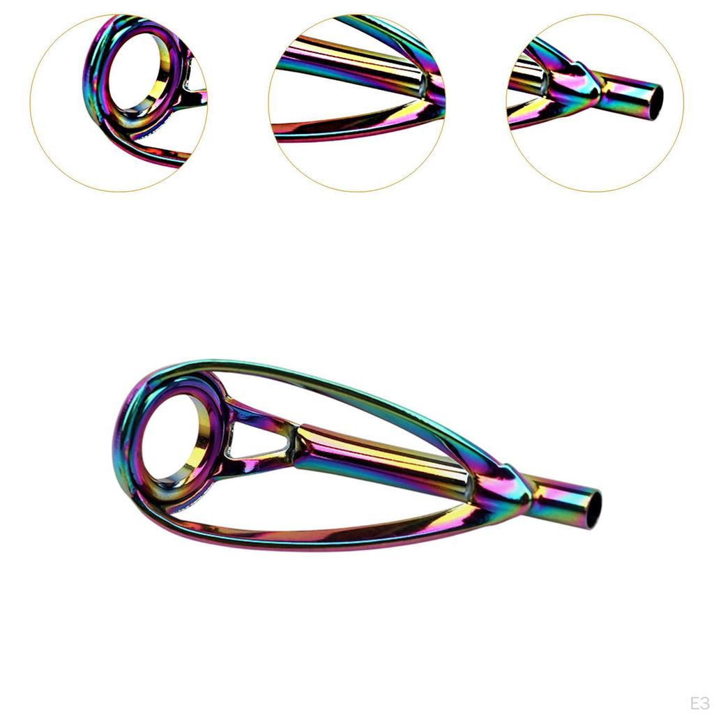 5 Pieces Fishing Rod Tip Repair Guide Rings Tips Supplies for Replacement
