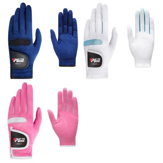 1 Pair PGM Anti-slip Breathable Micro Fiber Leather Left and Right Hand Glove for Women