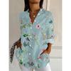 Women's Floral Printed Long Sleeve Shirt Summer Fashion Button Casual Women's High-quality Fabrics For Daily Wear