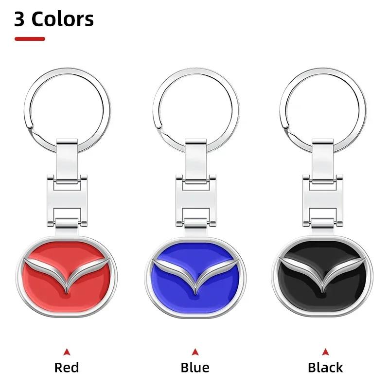 Metal Car Logo Key Chain Keyring Auto Interiors Accessories For Mazda 2 3 6 5 Atenza CX3 CX5 MX5 CX7 Axela CX30 CX90 CX60 CX50