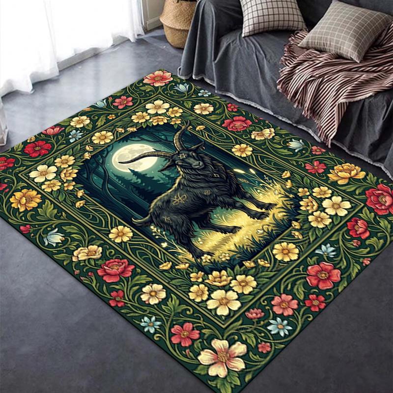 2025 New Goat Demon Carpet Rug for Living Room Bedroom Home Sofa Decoration,Kids Play Non-slip Floor Mat142