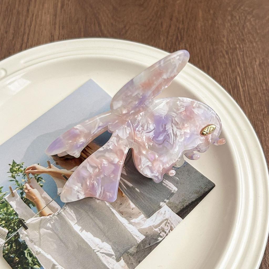 1pc Korean Acetate Butterfly Grab Clip, Sweet Medium Shark Clip Premium Half-tie Hair Pan Balls Hair Clip Hair Ornament