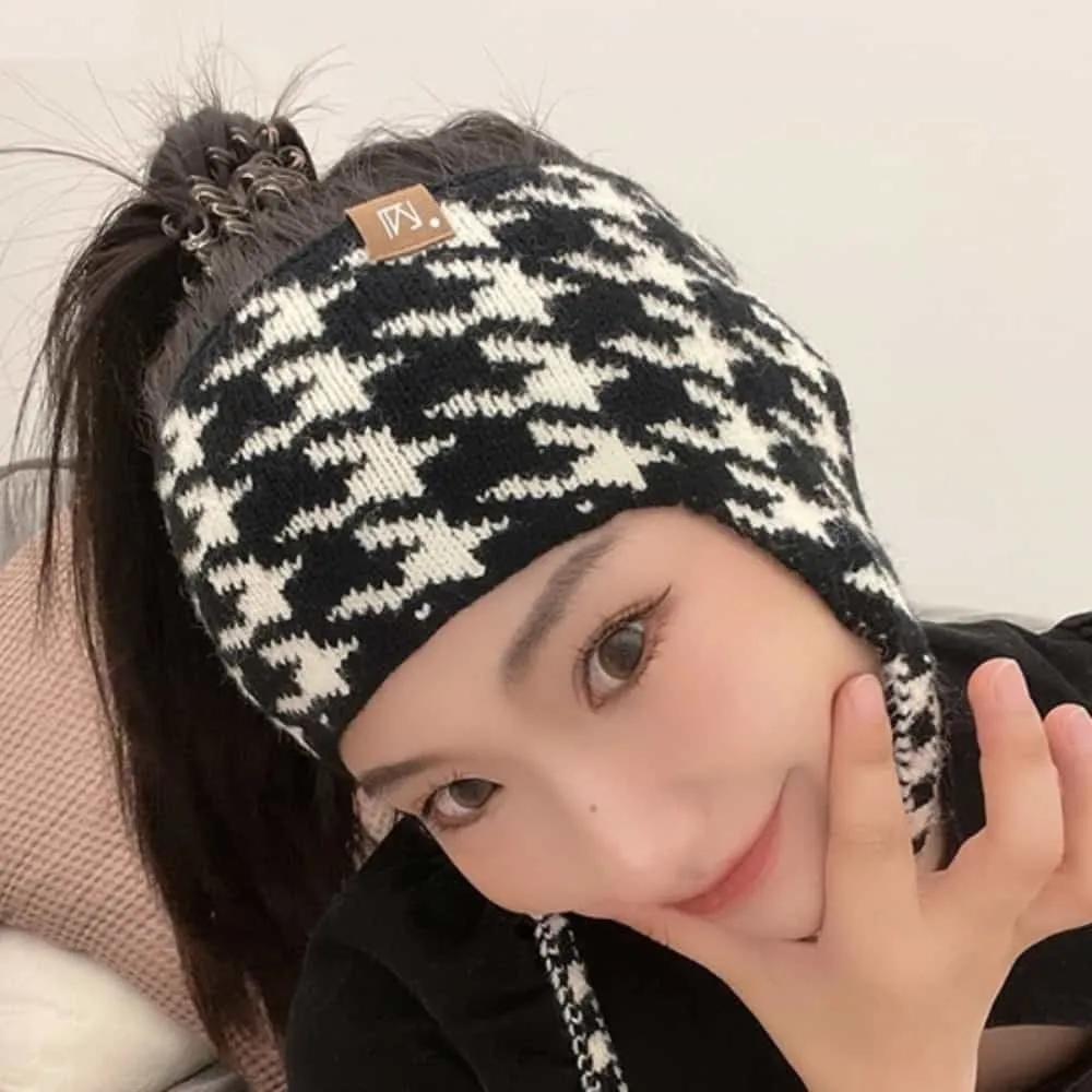 Knitted headband, earmuffs, athletic headband, sports band, headscarf brown