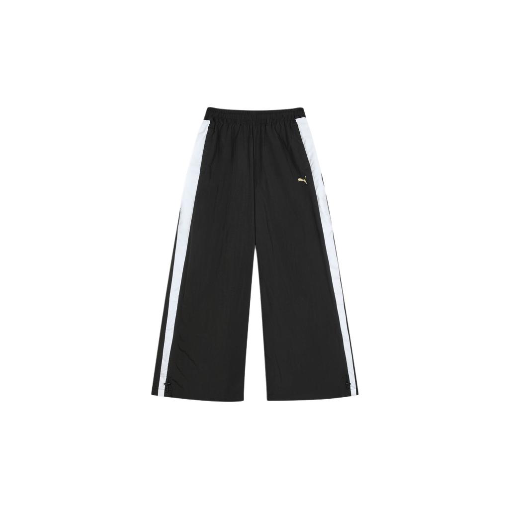 Puma Sports Woven Breathable Mid-Rise Casual Pants Women Bottoms 634780-01