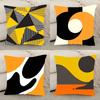 Nordic Orange Pattern  Pillow Case Elegant Couple Home Living Room Bedroom Decorative Rectangle Pillowcase Sofa Cushion Cover
