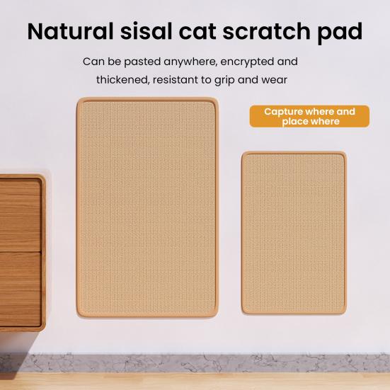 Cat Scratch Pad Sisal Cat Scratching Board for Indoor Cats Wall Mounted Cat Scratcher Furniture Protector