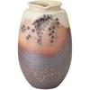 Shigaraki Ware Fire-Color Floral Carved Vase 17 X 17 X 30cm Direct from Japan