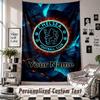 Custom Tapestry Wall Hanging, Chelsea FC Personalized Name Text Home Wall Decor