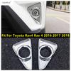 For Toyota Rav4 Rav 4 2016 2017 2018 Front Bumper Fog Lights Lamps Frame Eyebrow Decoration Cover Trim ABS Chrome Accessories